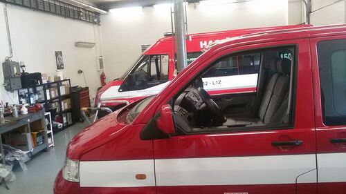 Výměna skla na hasičských dodávkách